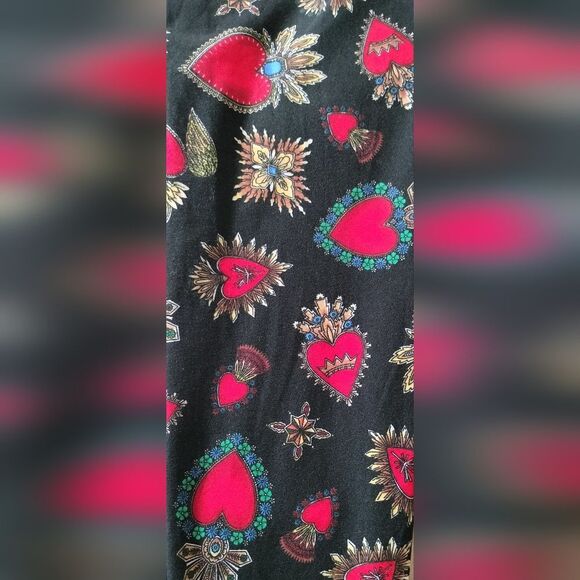 NWT! EEVEE BRUSHED JEWELED HEARTS LEGGINGS. O/S - Picture 4 of 7